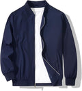 My Store Navy Men's Bomber Jacket Fashion Stylish Lightweight Windbreaker Spring Fall Casual Jackets for Men